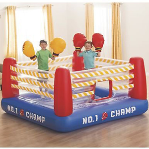 جامپینگ بادی طرح رینگ بوکس اینتکس با دستکش Inflatable jumping box design box Intex_اسباب بازی ورزشی